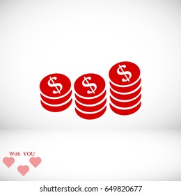 money vector icon, vector best flat icon, EPS