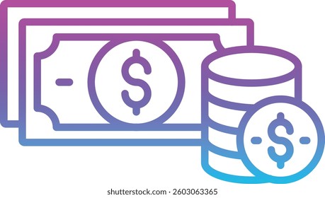 Money vector icon. Can be used for printing, mobile and web applications.