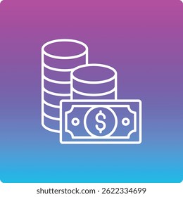 Icono de Vector de dinero. Se puede utilizar para aplicaciones de impresión, móviles y de Web.