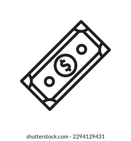 Money vector icon. Cash icon. Cash flat sign design. Money symbol. Cash outline icon. Dollar pictogram. UX UI icon