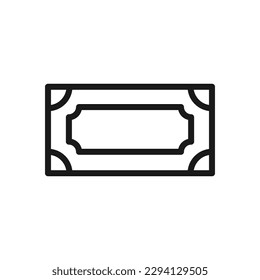 Money vector icon. Cash icon. Cash flat sign design. Money symbol. Cash outline icon. Dollar pictogram. UX UI icon