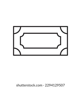 Icono del vector de dinero. Icono de caja. Diseño de letreros planos de efectivo. Símbolo de dinero. Icono de esquema de efectivo. Pictograma de dólar. icono de interfaz de usuario de UX