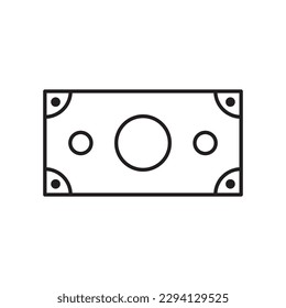 Money vector icon. Cash icon. Cash flat sign design. Money symbol. Cash outline icon. Dollar pictogram. UX UI icon