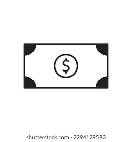 Money vector icon. Cash icon. Cash flat sign design. Money symbol. Cash outline icon. Dollar pictogram. UX UI icon