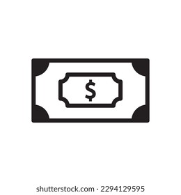 Money vector icon. Cash icon. Cash flat sign design. Money symbol. Cash outline icon. Dollar pictogram. UX UI icon