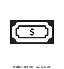 Money vector icon. Cash icon. Cash flat sign design. Money symbol. Cash outline icon. Dollar pictogram. UX UI icon