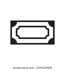 Icono del vector de dinero. Icono de caja. Diseño de letreros planos de efectivo. Símbolo de dinero. Icono de esquema de efectivo. Pictograma de dólar. icono de interfaz de usuario de UX