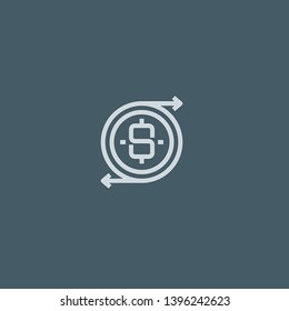 Money vector icon. Money concept stroke symbol design. Thin graphic elements vector illustration, outline pattern for your web site design, logo, UI. EPS 10.