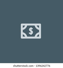 Money vector icon. Money concept stroke symbol design. Thin graphic elements vector illustration, outline pattern for your web site design, logo, UI. EPS 10.