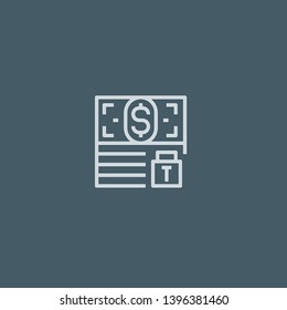 Money vector icon. Money concept stroke symbol design. Thin graphic elements vector illustration, outline pattern for your web site design, logo, UI. EPS 10.