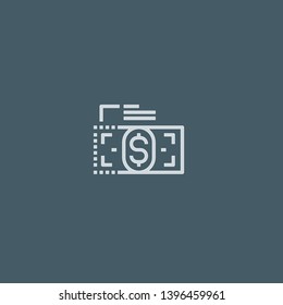 Money vector icon. Money concept stroke symbol design. Thin graphic elements vector illustration, outline pattern for your web site design, logo, UI. EPS 10.