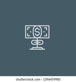 Money vector icon. Money concept stroke symbol design. Thin graphic elements vector illustration, outline pattern for your web site design, logo, UI. EPS 10.