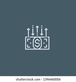 Money vector icon. Money concept stroke symbol design. Thin graphic elements vector illustration, outline pattern for your web site design, logo, UI. EPS 10.