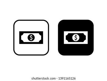 Money vector icon. dollar icon vector