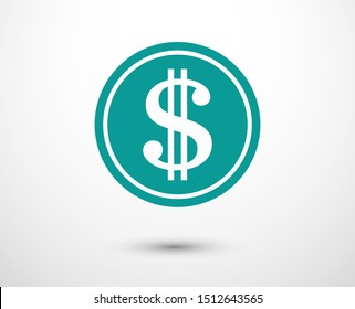 Money vector icon. Dollar icon. Cash money. For financial apps and websites