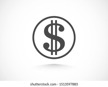 Money vector icon. Dollar icon. Cash money. For financial apps and websites