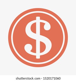 Money vector icon. Dollar icon. Cash money. For financial apps and websites