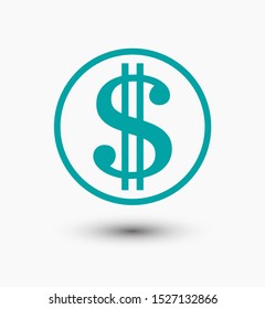 Money vector icon. Dollar icon. Cash money. For financial apps and websites