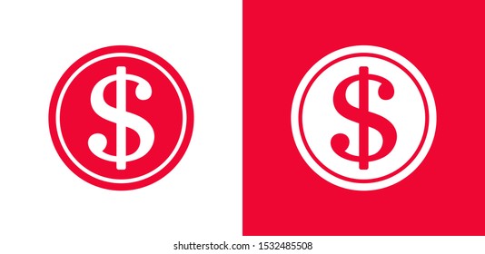 Money vector icon. Dollar icon. Cash money. For financial apps and websites