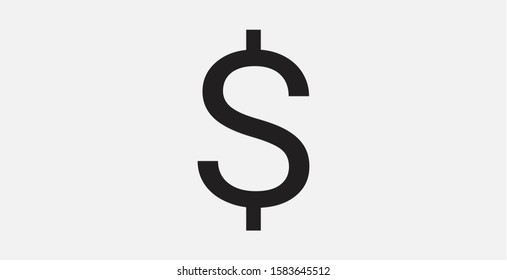 Money vector icon. Dollar sign. Illustrator vector icon.