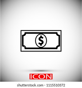  money vector icon, Vector EPS 10 illustration style