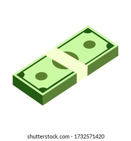 Money vector icon. Illustrative design for the concepts of money, wealth, investment and finance.