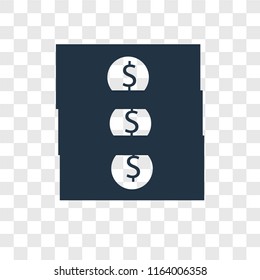 Money vector icon isolated on transparent background, Money logo concept