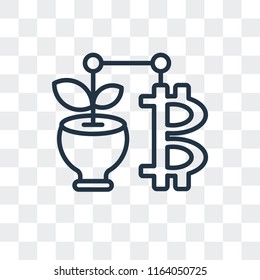 Money vector icon isolated on transparent background, Money logo concept