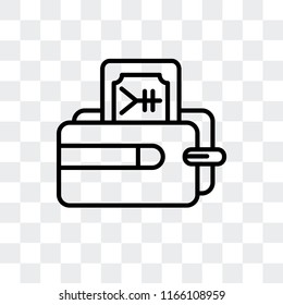 Money vector icon isolated on transparent background, Money logo concept
