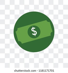 Money vector icon isolated on transparent background, Money logo concept