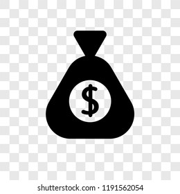 Money vector icon isolated on transparent background, Money transparency logo concept