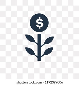 Money vector icon isolated on transparent background, Money transparency concept can be used web and mobile