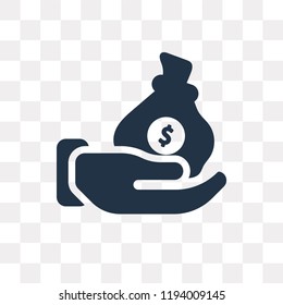 Money vector icon isolated on transparent background, Money transparency concept can be used web and mobile