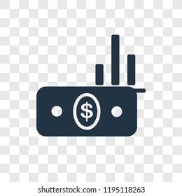 Money vector icon isolated on transparent background, Money transparency logo concept