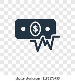 Money vector icon isolated on transparent background, Money transparency logo concept