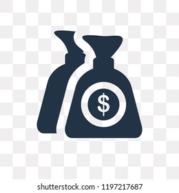 Money vector icon isolated on transparent background, Money transparency concept can be used web and mobile