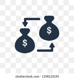 Money vector icon isolated on transparent background, Money transparency concept can be used web and mobile