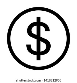 Money vector icon isolated on white background.