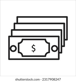 money vector icon line new