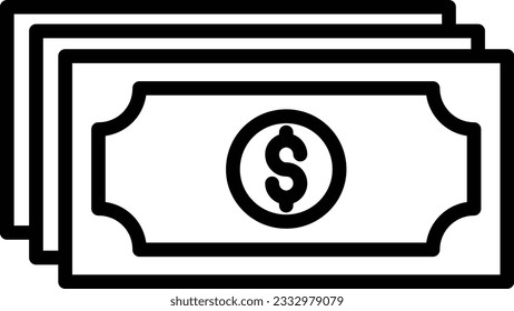 Money Vector Icon Line Style
