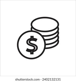 money vector icon line template
