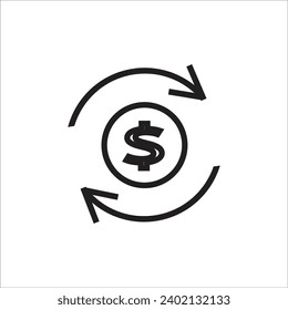 money vector icon line template