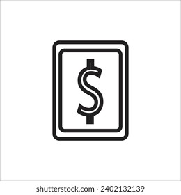 money vector icon line template