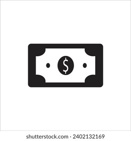 plantilla de línea de icono de vector de dinero