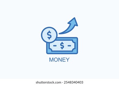 Icono de Vector de dinero o ilustración de logotipo