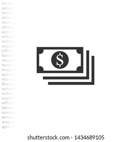 money vector icon , Lorem ipsum flat design