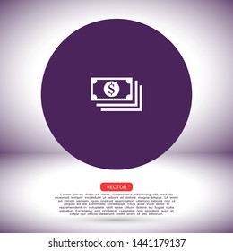 money vector icon , Lorem ipsum flat design