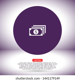 money vector icon , Lorem ipsum flat design