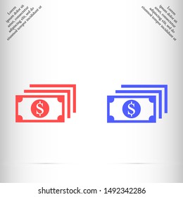 money vector icon , Lorem ipsum flat design