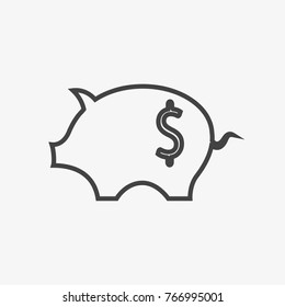 Money vector icon on light-grey background